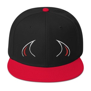 Horns Snapback Bull Hat, Cowboy, Cowgirl, Rodeo Birthday Party, Western Ranch Gift, Devil, Satan, Satanic, Cattleman, Rancher, Lucifer