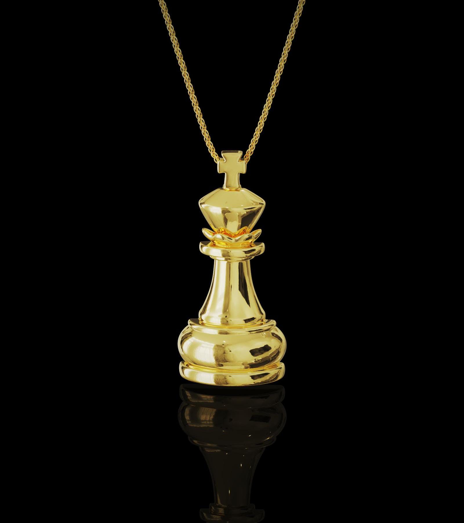 Set Collana Re E Regina Scacchi Per Coppie – Gioielli Anniversario, Argento, Ciondolo Amore
