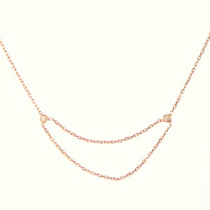 Diamond Necklace Chain Necklace Minimalist Necklace Gold | Etsy