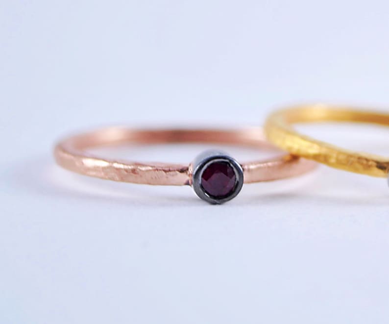 natural ruby birthstone ring