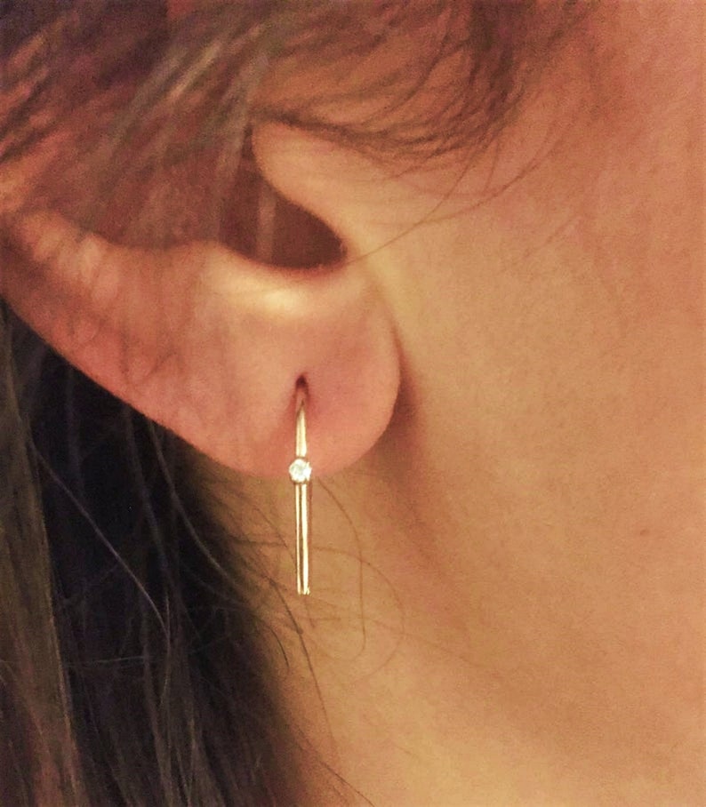 gold hoop earring