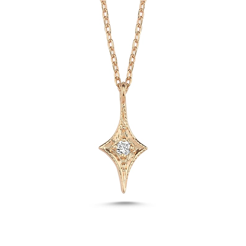 Gems Of Distinction 14k Gold 0 29ctw Diamond All Star Pendant W Chain main image 0