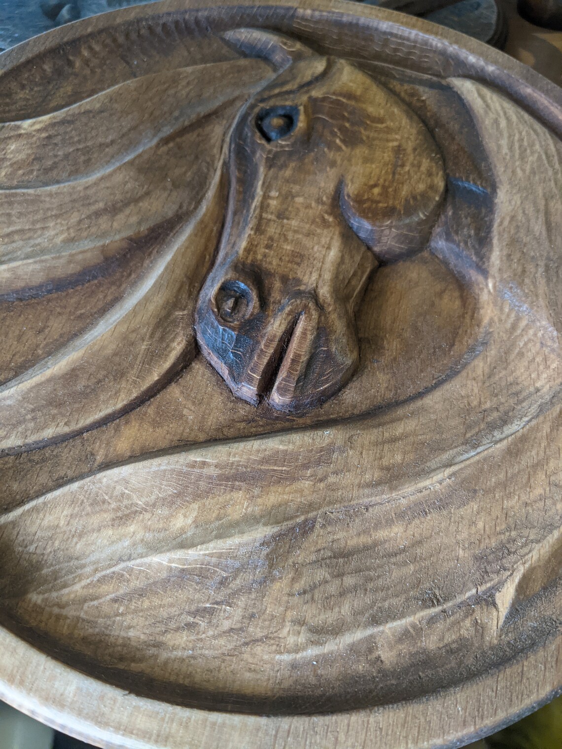 Relief carving Horse head woodcarving Etsy