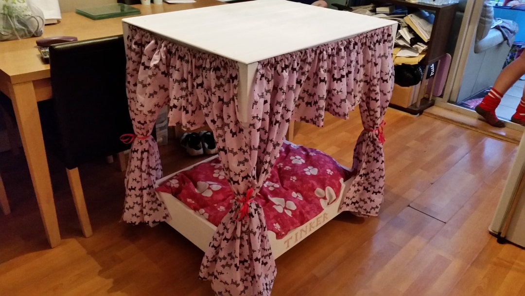Personalised Four Poster Pet / Dog Bed Etsy UK