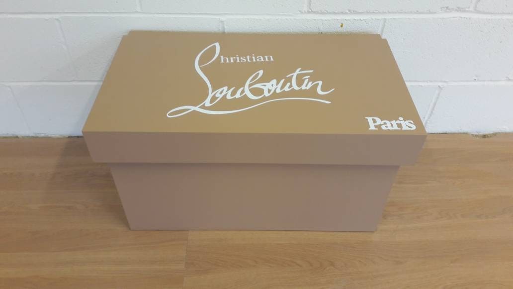 gift for her Christian Louboutin Giant Shoe Box XL Giant Shoe Storage Box fits 6-8no pairs of shoes with lining Home & Living Storage & Organisation Shoe Storage storage 