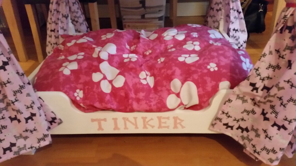 Personalised Four Poster Pet / Dog Bed Etsy UK
