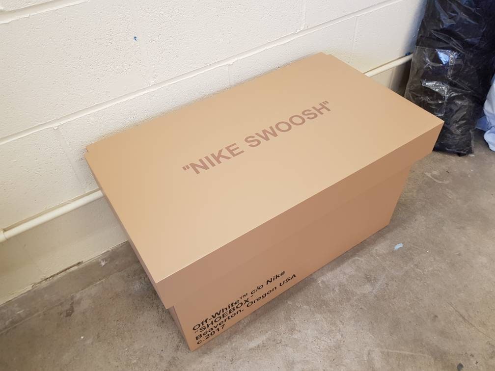 Nike off white shoe box sale