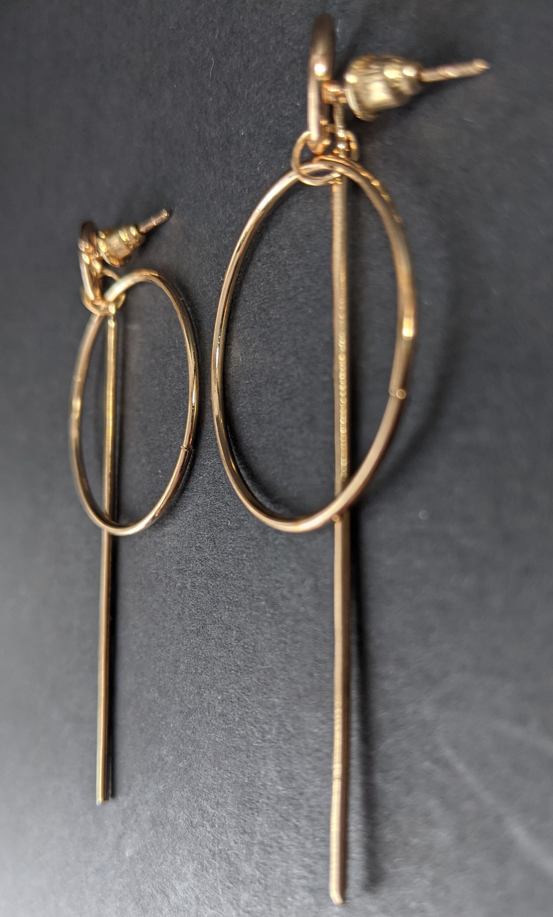 Costume Hoop Earrings Gold Tone Etsy