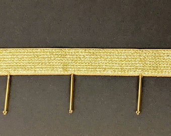 Golden Beaded Lace Trim, Vintage Style, Per Yard