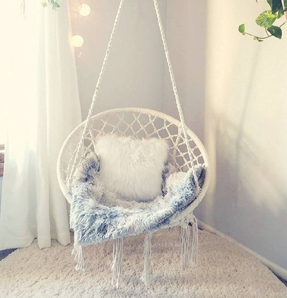 Boho Dream Catcher Hanging Chair Rattan Chair Hammock Swing Etsy