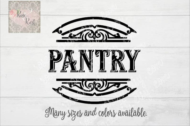 Pantry Decal Pantry Door Decal Pantry Window Decal Etsy