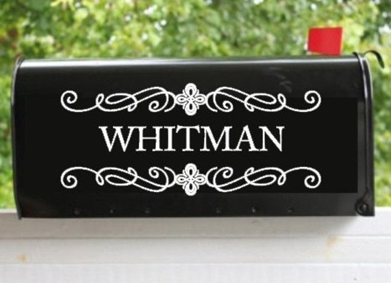 Mailbox Decal Last Name Decal Personalized Mailbox Laptop Etsy