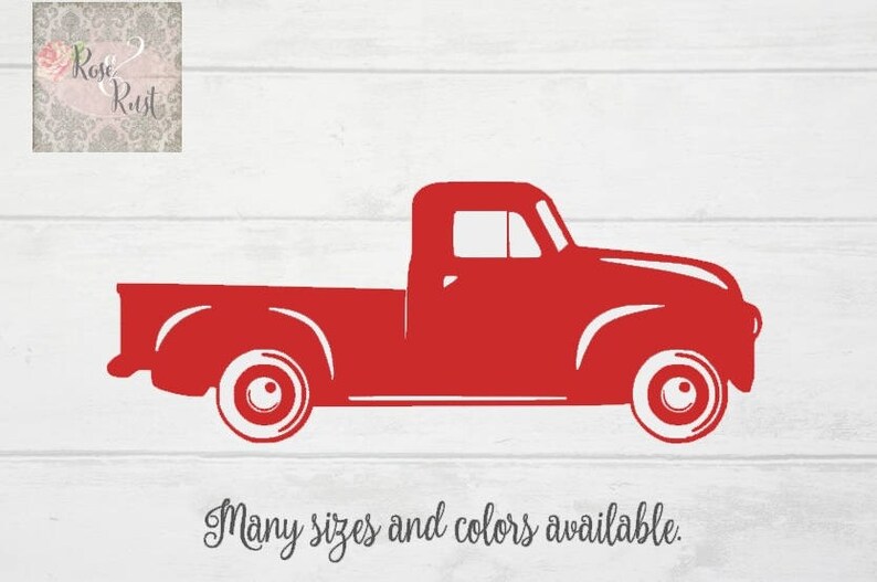 Red Truck Decal Vintage Truck Decal Antique Truck Decal Etsy