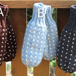 Newfoundland Fleece Wool Thrum Mittens Gloves Mitts - Lady&#39;s/Women&#39;s Medium Thrummed