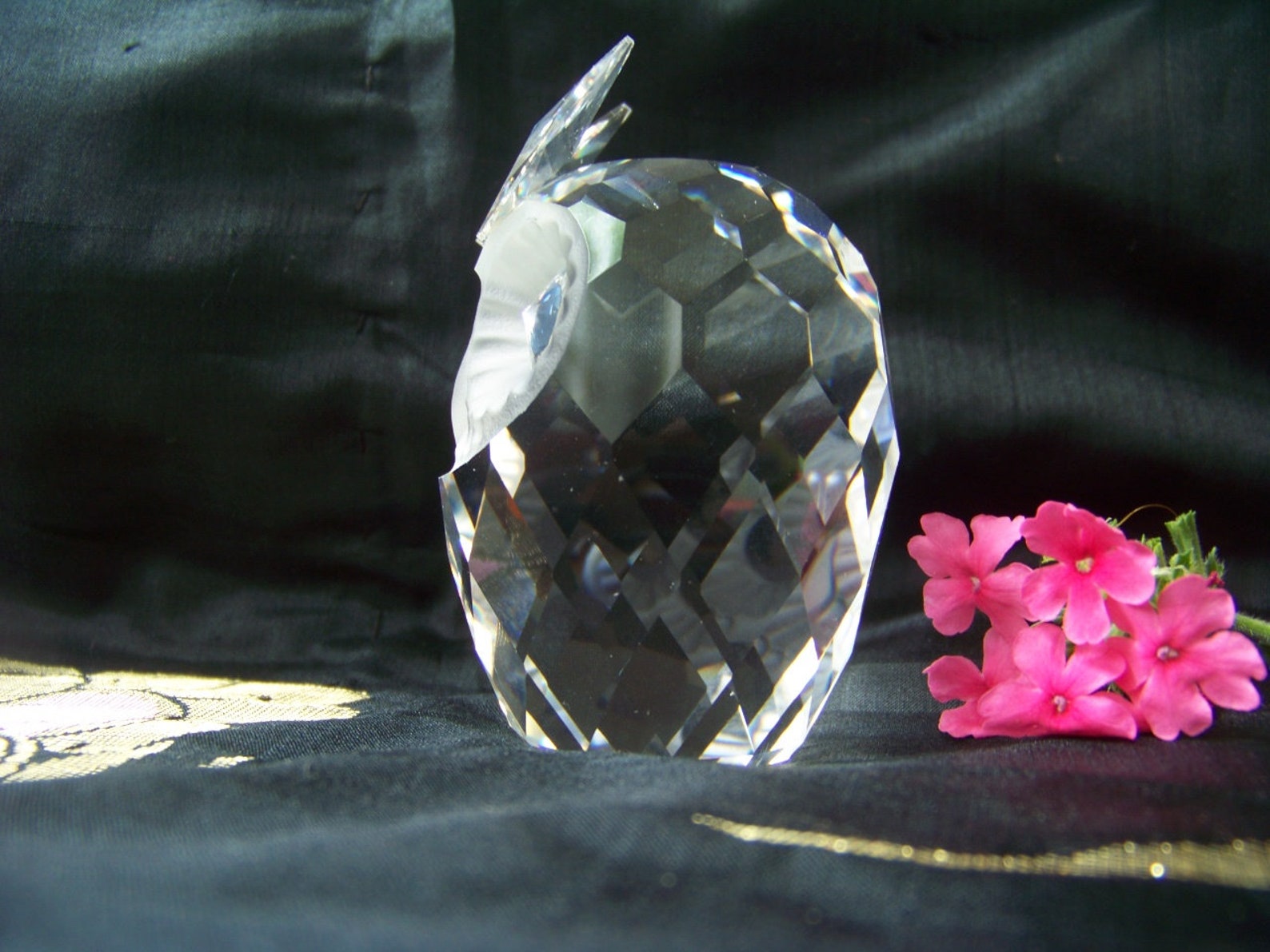 Vintage 1979 Retired Swarovski Silver Crystal Figurine Owl Etsy