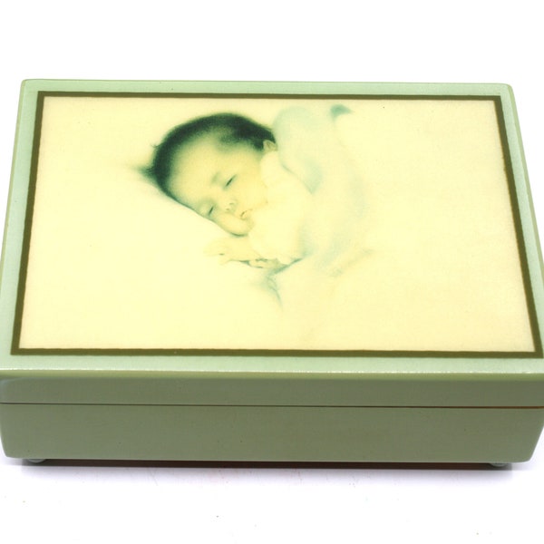 Bessie Pease Gutmann Musical Jewelry Box - A Little Peace of Heaven H1796 - The HeirloomTradition Limited Edition Plays Rock A Bye Baby