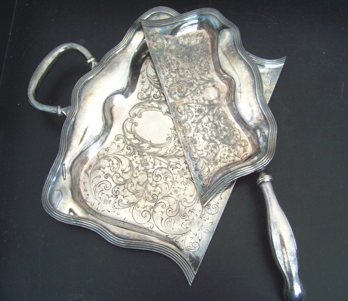 Antique Forbes Silver Co. USA Quadruple Plate Table Butler Etsy