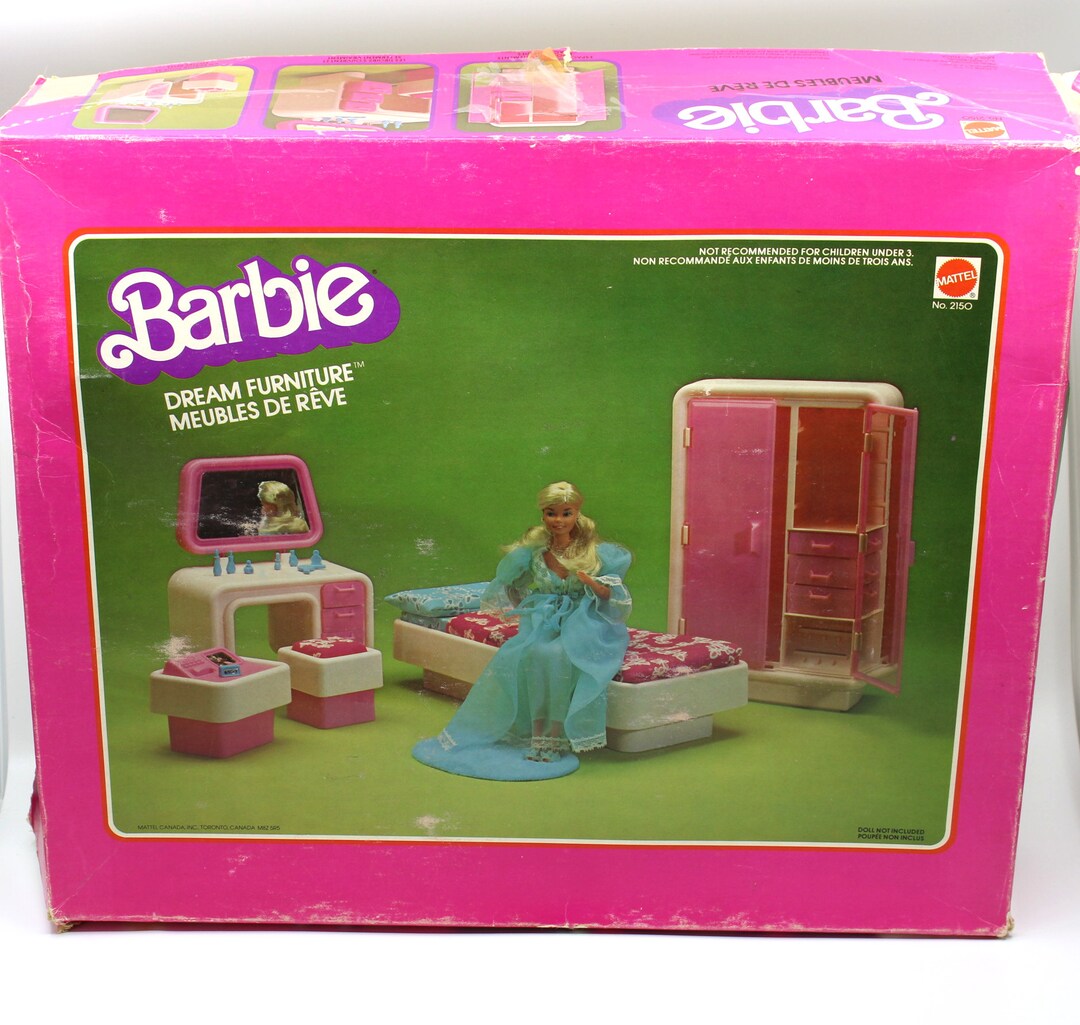 Vintage Barbie Dream House Furniture Bedroom Set With Some Etsy