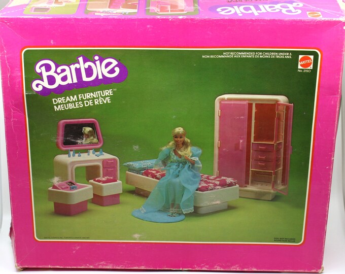 Vintage Barbie Dream House Furniture Bedroom Set With Some Etsy