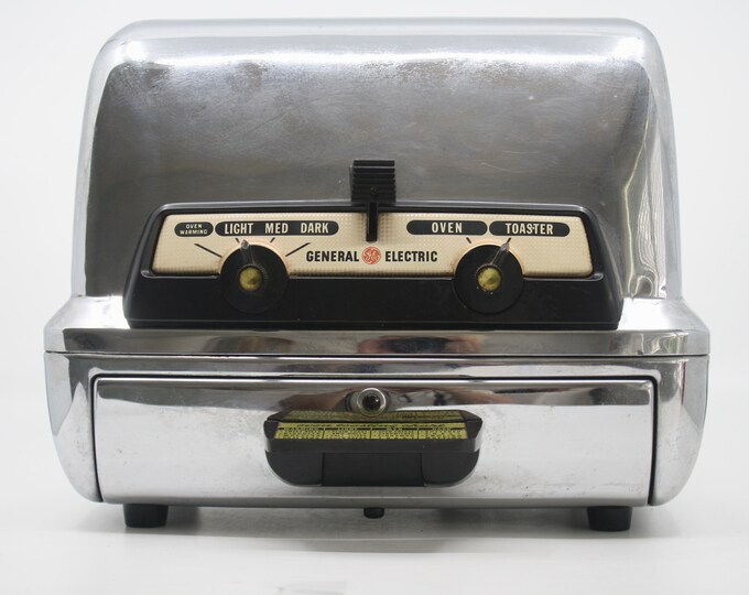 Vintage 1950's GE General Electric Chrome Toaster Warming Oven Model