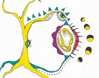 Seedling Drawing Etsy