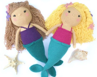 Crochet Mermaid Doll Pattern, Amigurumi Toy (PDF Pattern)
