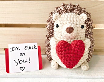 Crochet Hedgehog Pattern, Crochet Valentine's Day Pattern, Amigurumi Hedgehog Pattern, Amigurumi Valentine Pattern, Crochet Toy Pattern