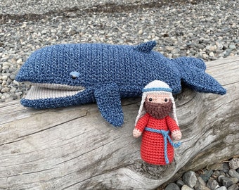 Jonah and the Whale Crochet Pattern, Bible Story Crochet Pattern, Whale Puppet Crochet Pattern, Amigurumi Whale Pattern