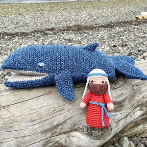 Jonah and the Whale Crochet Pattern, Bible Story Crochet Pattern, Whale Puppet Crochet Pattern, Amigurumi Whale Pattern