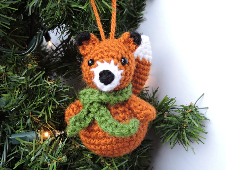 Crochet Christmas Ornament Pattern Woodland Animal Crochet Etsy UK