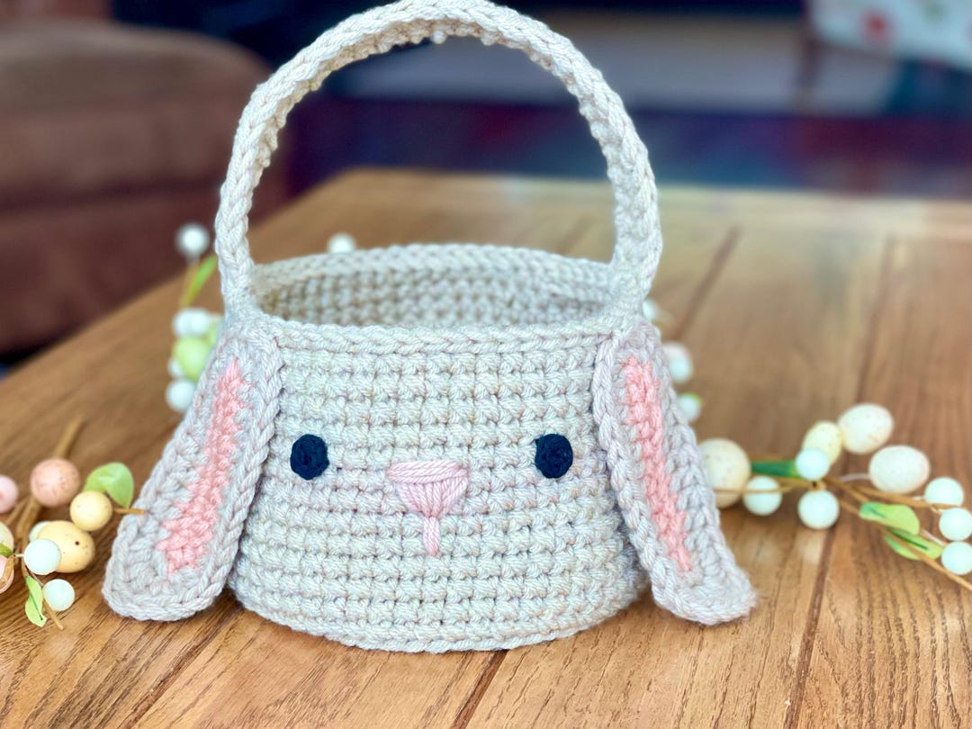 Crochet Bunny Easter Basket Pattern (PDF Pattern) - Etsy