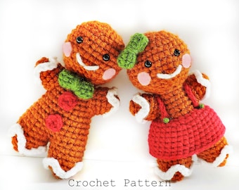 Crochet Gingerbread Pattern, Crochet Gingerbread Man, Amigurumi Christmas Pattern, Crochet Christmas Pattern, Gingerbread Amigurumi, Craft