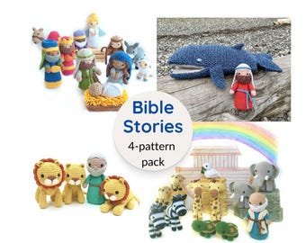 Crochet Bible Story Amigurumi Patterns: 4-Pattern Bundle (PDF Download)