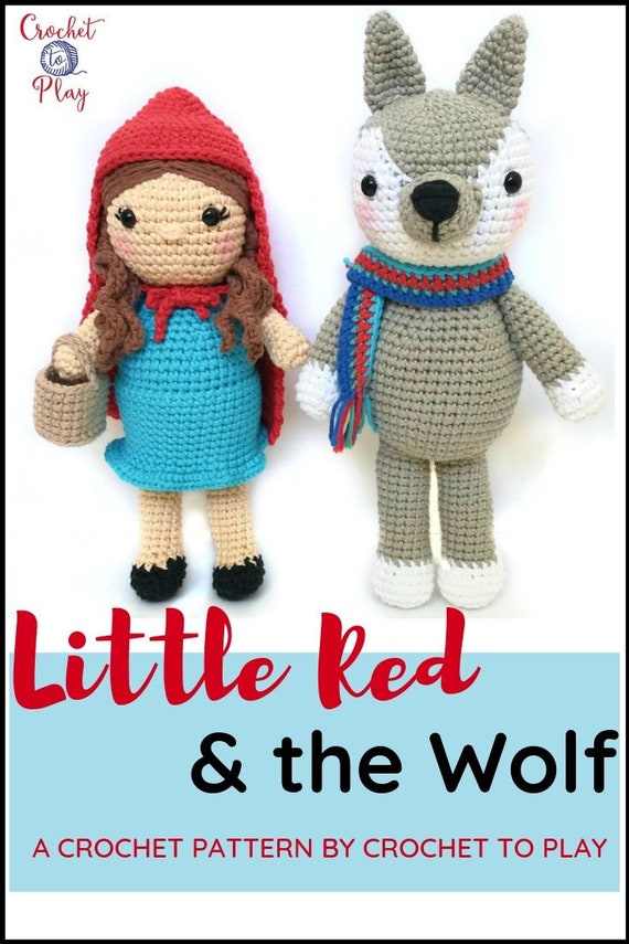 赤ずきんとオオカミのかぎ針編みパターン：あみぐるみ童話（PDF