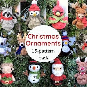 Crochet Christmas Ornament Patterns: Amigurumi Christmas Set (PDF Pattern)