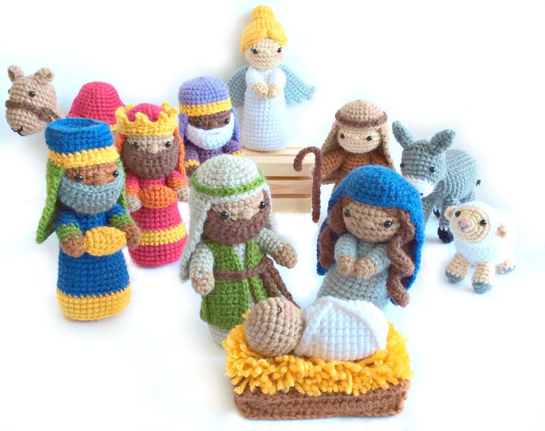 Crochet Nativity Pattern, Amigurumi Nativity Pattern, Christmas Crochet Pattern, Amigurumi Christmas Pattern, Nativity Set, Nativity Craft image 1