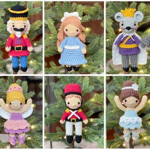 Nutcracker Crochet Ornament Patterns, Amigurumi Nutcracker Pattern, Crochet Christmas Pattern, Amigurumi Christmas Pattern