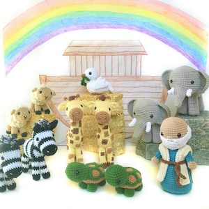 Crochet Noah&#39;s Ark Pattern, Amigurumi Noah&#39;s Ark Pattern, Crochet Bible Pattern, Crochet Animal Pattern, Amigurumi Pattern, Crochet PDF