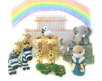 Crochet Noah's Ark Amigurumi Pattern: Bible Story Toys (PDF)