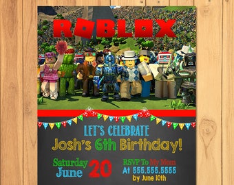 Roblox invitations | Etsy