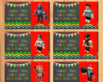 Roblox Party Tags Roblox Favor Tags Roblox Birthday Party Etsy - orgxd shop roblox inicio facebook