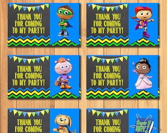 Super Why Party Tags * Super Why Birthday * Super Why Printables * Super Why Favor Tags * Super Why Party Favors Candy Bag Tag 100015