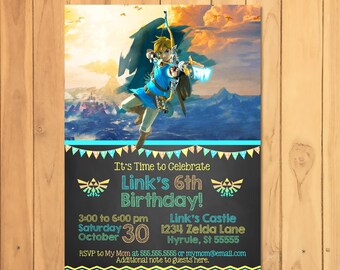 Zelda Invitation Etsy Zelda Invitation Etsy