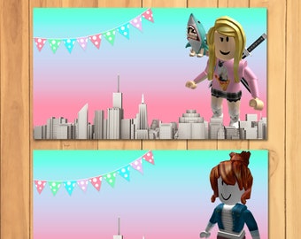 Roblox Party Sign Etsy - fondo roblox niña