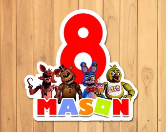 8pc ~ Birthday Party Supplies Favors FIVE NIGHTS at FREDDY/'S PHOTO PROP SET