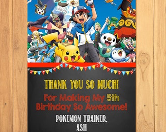 Pokemon Birthday Sign Chalkboard Pokemon Birthday Pokemon | Etsy