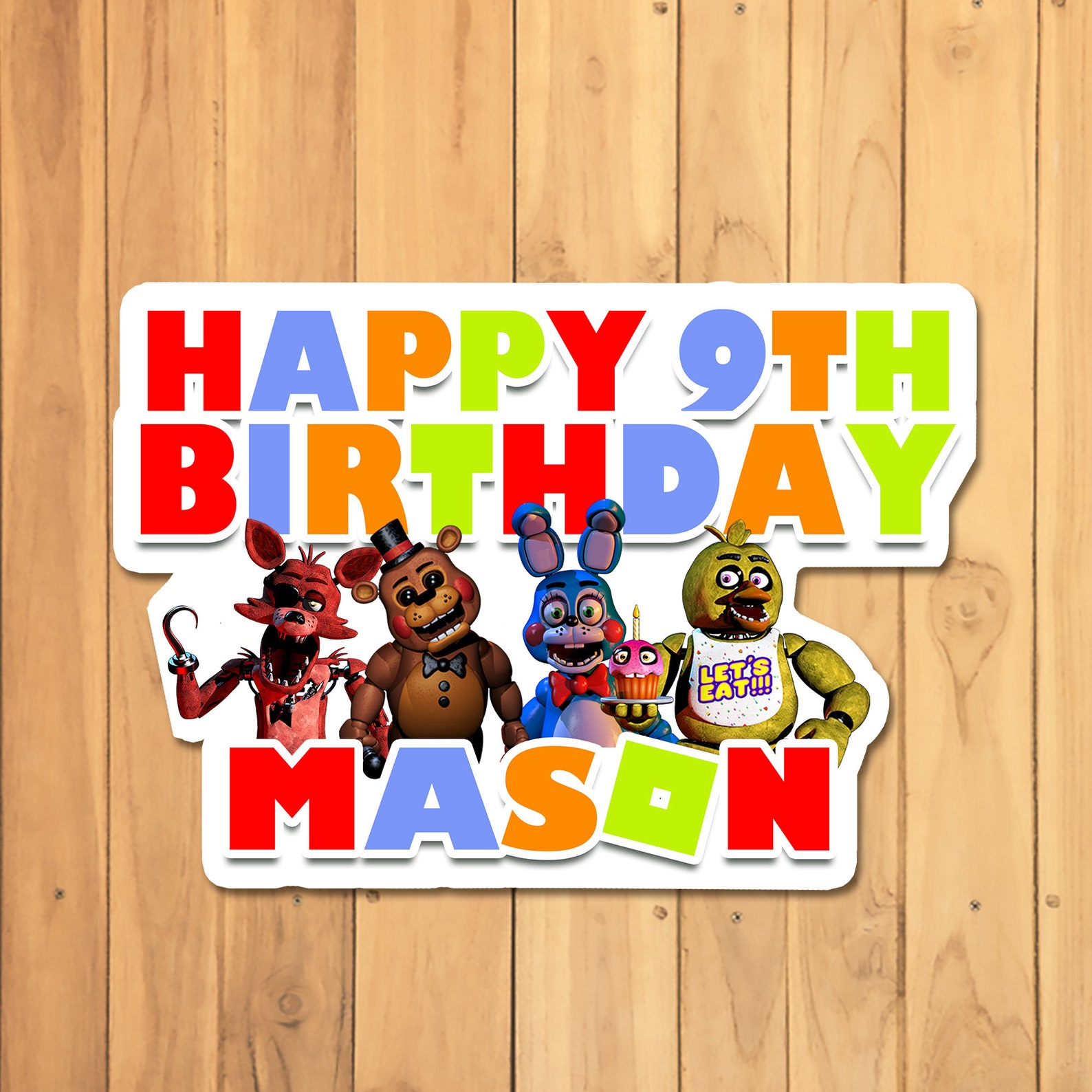 Five Nights at Freddy's Cake Topper FNAF Birthday Cake Etsy Australia