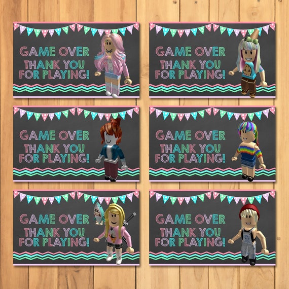 Free Printable Roblox Party Tags