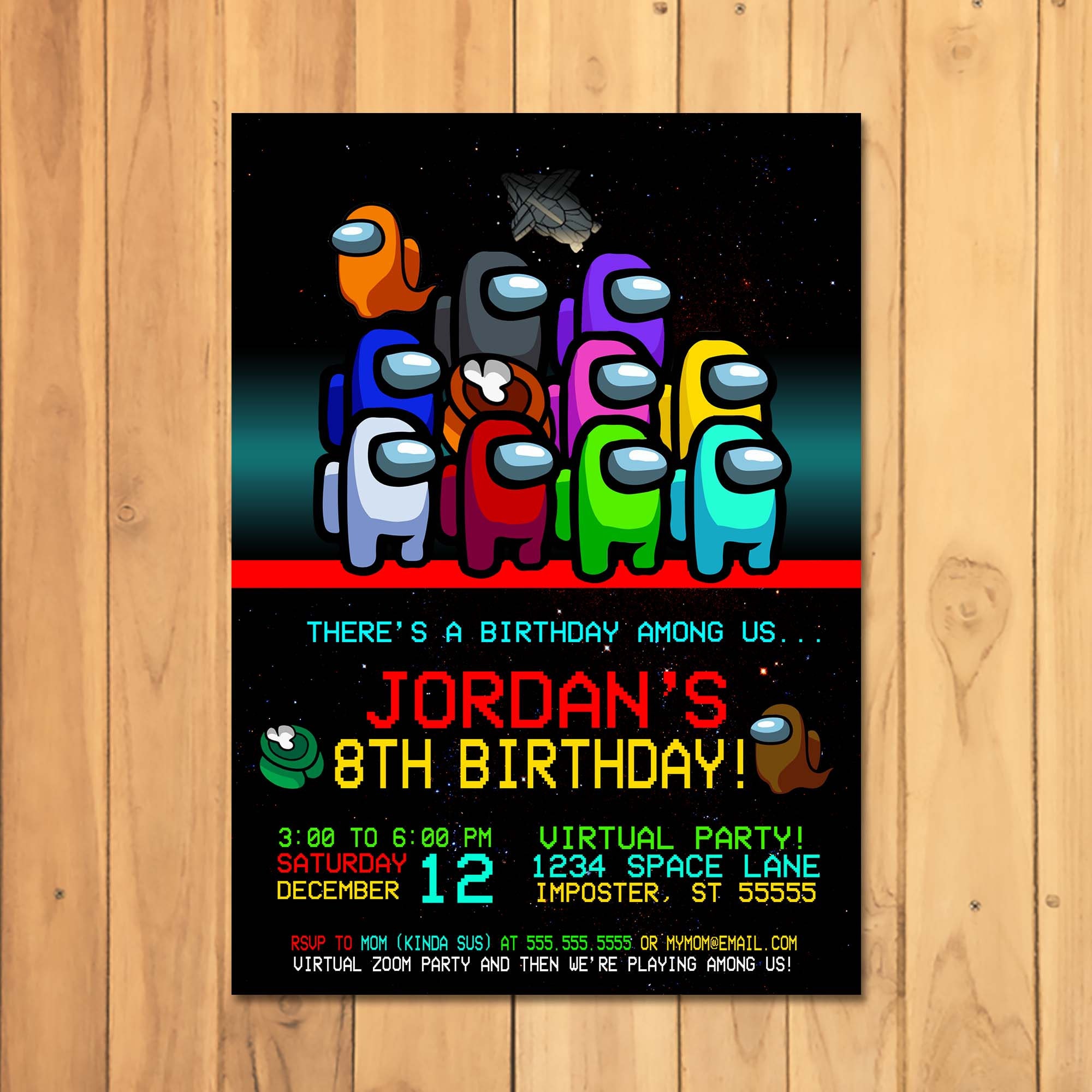 Among Us Birthday Party Invitation Etsy vrogue.co