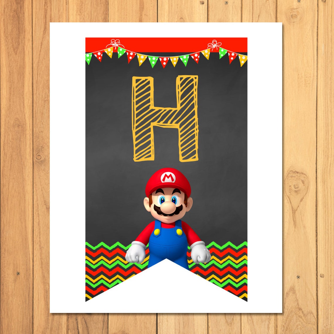 Super Mario Brothers Birthday Banner Super Mario Brothers | Etsy
